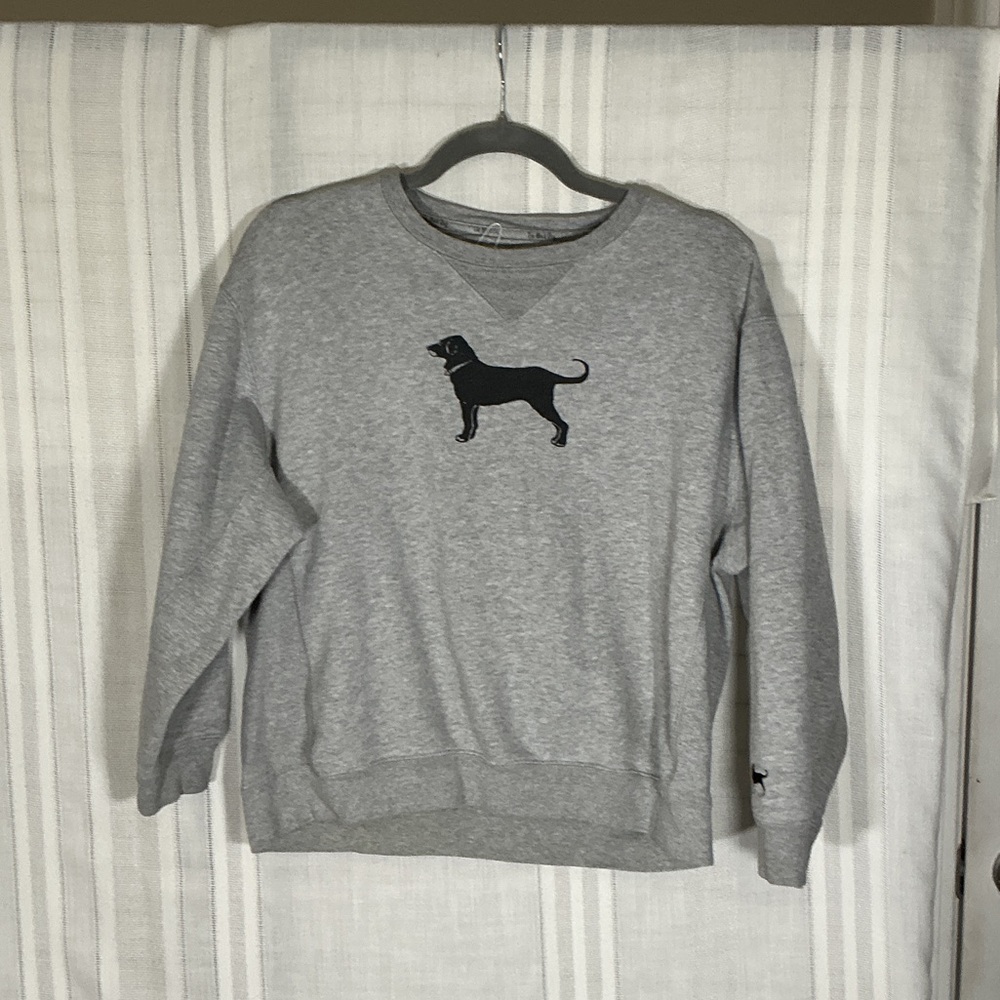 The Black Dog Heather Gray Crewneck with Black Dog Graphic